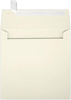 LUXPaper Square Invitation Envelopes | Peel & Press | 6 1/4" x 6 1/4" | Natural | 70lb. Text | 250 Qty by Envelopes.com
