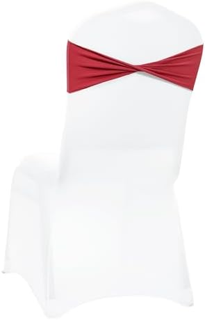 MDS Pack of 50 Spandex Chair Sashes Without Slider Buckles – Apple Red - Image 5