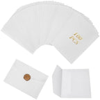 100 Vellum Paper Envelopes for Invitations, 5X7 Inch Pre-Folded Wedding, Birthday & Baby Shower Invitation Wrappers with Wax Seals by Unknown