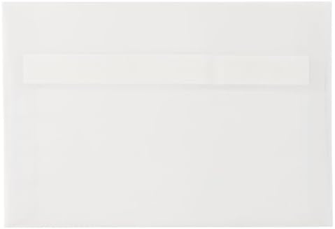 LUXPaper A8 Invitation Envelopes | Peel & Press | 5 1/2" x 8 1/8" | Clear Translucent | 30lb. Text | 250 Qty - Image 2