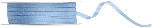 Satin Ribbon Gift Ribbon Decorative Ribbon Chair Band Wedding Chair Sash Table Decoration Opening Christmas Decoration Party Decoration Ribbon Bow (Mist Blue, 3 mm x 50 m) by Libetui