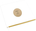 Andaz Press Personalized Wedding Guestbook with Gold Accents, Kraft Brown White Guest Sign in Guest Registry 120 Pages 8.5 X 8.5 Memories Book for DIY, Scrapbook, Photo Album by AndazPress