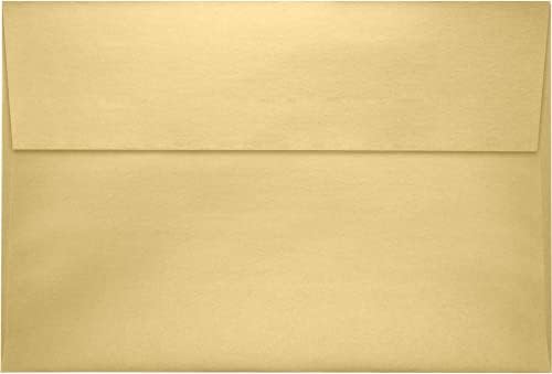 LUXPaper A8 Invitation Envelopes | Peel & Press | 5 1/2" x 8 1/8" | Blonde Metallic | 80lb. Text | 500 Qty - Image 2