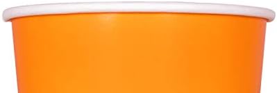 Karat [20oz - 600 ct] Paper Ice Cream Cups & Soup Bowls for Hot/ Cold Food - Ideal for Soup, Ice Cream, Gelato, Yogurt and Snacks - Orange - Image 2