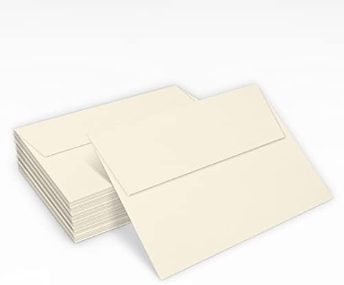LUXPaper A7 Invitation Envelopes | Peel & Press | 5 1/4" x 7 1/4" | Natural | 80lb. Text | 30% Recycled | 1,000 Qty - Image 5
