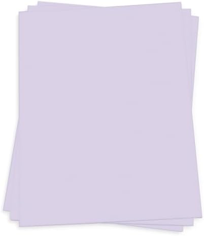 Lavender Purple Card Stock Paper - 8 1/2 x 11 - Thick, Heavy 111lb Cover - 25 Pack - Gmund Colors Matte Finish by LCIPaper