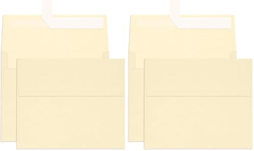 200 Pack Goefun A2 Cream Self Seal Envelopes, 4.375 x 5.75 by Goefun