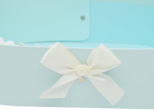 10PCS Baby Shower Box, Crib Basket Cardboard Box, Cradle-shaped Flower Basket Gift Boxs, Baby Carriage Centerpiece Floral Baskets for Celebration Birthday Decor (Blue, 13.19*6.89*3.15 in) - Image 6