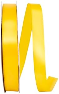 Reliant Ribbon Single Face Sfs Satin Ribbon, 7/8 Inch X 100 Yards, Yellow Gold by ReliantRibbon