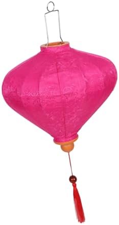 BESPORTBLE Pink Vietnamese Lantern Oval Cloth Metal Handmade Vintage Decor by BESPORTBLE