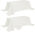 Fokitut 2 Pack Waterproof Rectangle Tablecloth, 90x132 Inch,Stain Resistant and Wrinkle Polyester Table Cloth, Fabric Table Cover for Kitchen Dining, Wedding, Party, Holiday Dinner-Ivory by BalsaCircle