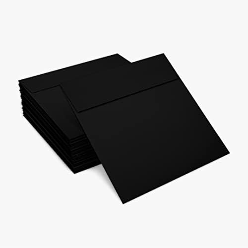 LUXPaper Square Invitation Envelopes | Peel & Press | 6 1/4" x 6 1/4" | Midnight Black | 80lb. Text | 250 Qty - Image 5