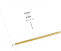 Andaz Press Personalized Wedding Guestbook with Gold Accents, Modern Design White Guest Sign in Guest Registry 120 Pages 8.5 X 8.5 Memories Book for DIY, Scrapbook, Photo Album by AndazPress