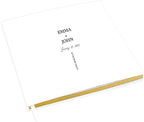 Andaz Press Personalized Wedding Guestbook with Gold Accents, Modern Design White Guest Sign in Guest Registry 120 Pages 8.5 X 8.5 Memories Book for DIY, Scrapbook, Photo Album by AndazPress