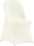 VEVOR Stretch Spandex Folding Chair Covers, Universal Fitted Chair Cover, Removable Washable Protective Slipcovers, for Wedding, Holiday, Banquet, Party, Celebration, Dining (30PCS Ivory White) by VEVOR