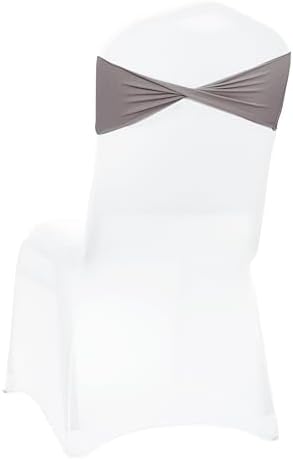 MDS Pack of 75 Spandex Chair Sashes Without Slider Buckles – Silver Gray - Image 5