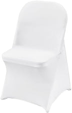 VEVOR 100 Pcs Stretch Spandex Folding Chair Covers Universal Fitted White by VEVOR