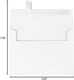 LUXPaper A7 Invitation Envelopes | Peel & Press | 5 1/4" x 7 1/4" | Brilliant White | 80lb. Text | 100% Cotton | 500 Qty - Image 6