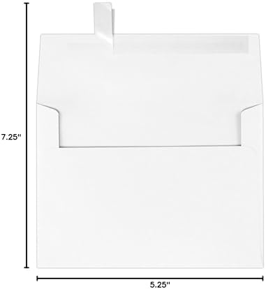 LUXPaper A7 Invitation Envelopes | Peel & Press | 5 1/4" x 7 1/4" | Brilliant White | 80lb. Text | 100% Cotton | 500 Qty - Image 6