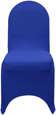 YOUR CHAIR COVERS - 100 Pack Stretch Spandex Banquet Chair Covers - Royal Blue, Wedding Slip Covers, Premium Quality Chair Cover - Image 3