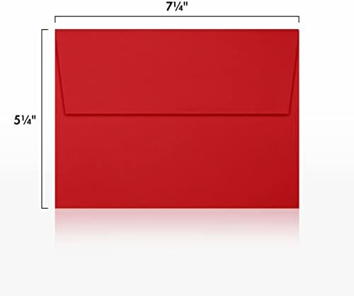 LUXPaper A7 Invitation Envelopes | Peel & Press | 5 1/4" x 7 1/4" | Ruby Red | 80lb. Text | 500 Qty - Image 3