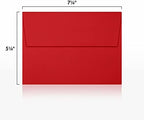 LUXPaper A7 Invitation Envelopes | Peel & Press | 5 1/4" x 7 1/4" | Ruby Red | 80lb. Text | 250 Qty - Image 3
