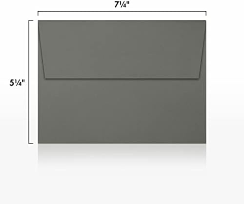 LUXPaper A7 Invitation Envelopes | Peel & Press | 5 1/4" x 7 1/4" | Smoke Gray | 80lb. Text | 250 Qty - Image 3