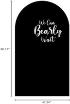Black Arched Fabric Backdrop Covers We Can Bearly Wait Theme Arch Stand Cover for Baby Shower Birthday Party Decoration Props (4x7.2FT) - Image 7