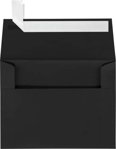 LUXPaper A2 Invitation Envelopes | Peel & Press | 4 3/8" x 5 3/4" | Black Linen | 80lb. Text | 250 Qty by LUXPaper