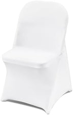 VEVOR 30 Pcs Stretch Spandex Folding Chair Covers Universal Fitted White by VEVOR