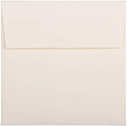 JAM PAPER 6 x 6 Square Metallic Invitation Envelopes - Natural White Wove - 25/Pack by JAMPaper