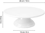 fanquare 10 Inch Vintage White Porcelain Cake Stand - Image 7