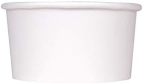 Karat [6oz - 1000 ct] White Paper Food Container for Hot or Cold Food, Ice Cream, Noddles and Salad, 96mm (C-KDP6WU) by Karat
