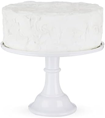 Twine Melamine Cake Stand, Cupcake Display Home Decor Food and Dessert Serving Accessory, 11.5 x 8 Inches, White, Set of 1 by TWINE