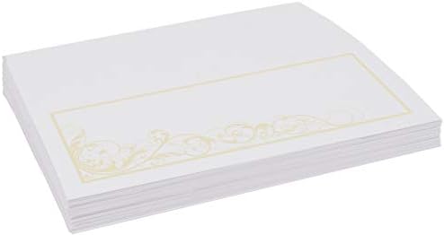 Scribble Vintage Swirl Place Cards, Ivory, Set of 150, Pre-cut and Scored - Image 4