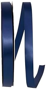 Reliant Ribbon Single Face Sfs Satin Ribbon, 5/8 Inch X 100 Yards, Navy by ReliantRibbon