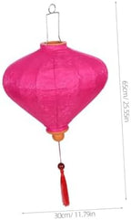 BESPORTBLE Pink Vietnamese Lantern Oval Cloth Metal Handmade Vintage Decor - Image 2