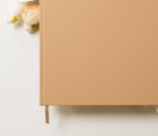 MUUJEE Personalized Guestbook in Tan - Premium Tan Leatherette Custom Modern Guest Book for Wedding Reception, Birthday Party or Events w/Bookmark Blank Pages for Signing, Large 11.5 x 8.5 inches - Image 4