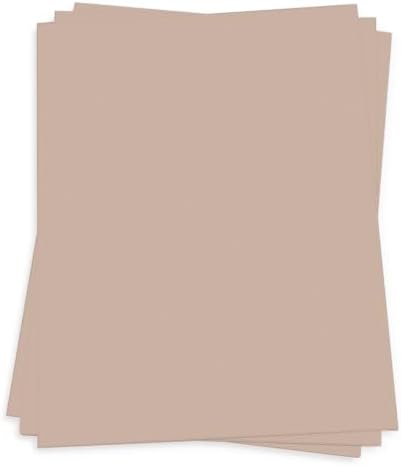 Sandy Beige Card Stock Paper - 8 1/2 x 11 - Thick, Heavy 111lb Cover - 25 Pack - Gmund Colors Matte Finish by LCIPaper