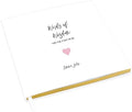 Andaz Press Personalized Baby Shower Guestbook with Gold Accents, Pink Heart Custom Name, White Guest Sign in Registry 120 Pages 8.5 X 8.5 Memories Book for DIY, Scrapbook, Photo Album by AndazPress