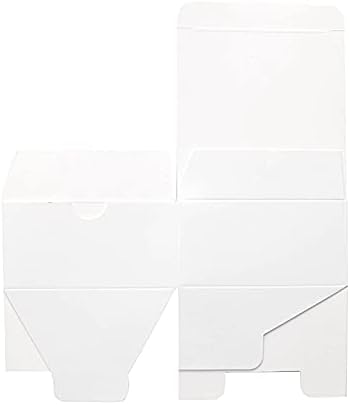 100 4 x 4 x 2" White Cake Wedding Favors Boxes with Tuck Top for Wedding Party Birthday Candy Gifts Decorations Supplies - Image 3