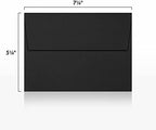 LUXPaper A7 Invitation Envelopes | Peel & Press | 5 1/4" x 7 1/4" | Black Linen | 80lb. Text | 250 Qty - Image 3
