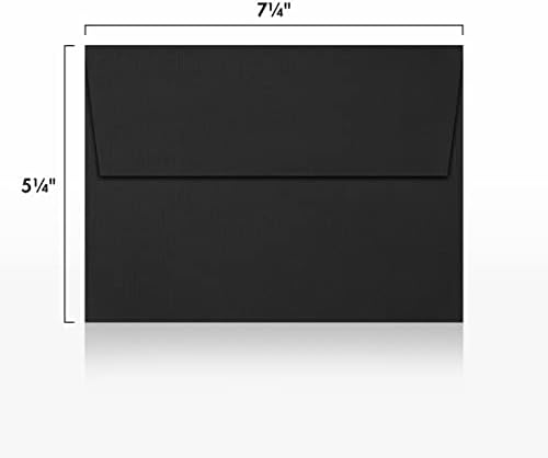 LUXPaper A7 Invitation Envelopes | Peel & Press | 5 1/4" x 7 1/4" | Black Linen | 80lb. Text | 250 Qty - Image 3