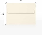 LUXPaper A7 Classic Linen Invitation Envelopes | 5 1/4" x 7 1/4" | Natural White | 70lb. Text | 1,000 Qty - Image 3
