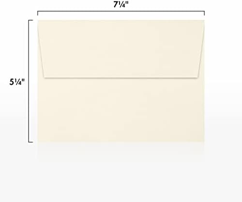 LUXPaper A7 Classic Linen Invitation Envelopes | 5 1/4" x 7 1/4" | Natural White | 70lb. Text | 1,000 Qty - Image 3