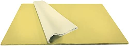Jillson Roberts Bulk 20 x 30 Inches Recycled Tissue, Yellow, 480 Unfolded Sheets (BFT12) - Image 2