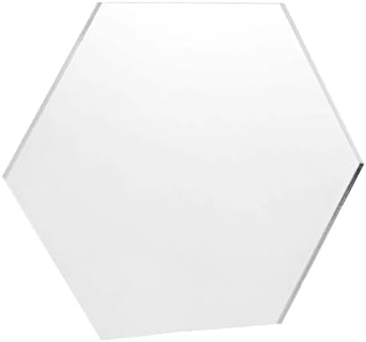60/150Pcs Clear Acrylic Hexagon Blanks with Hole for Keychain Name Card Gift Tag by Unknown