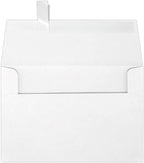 LUXPaper A4 Invitation Envelopes | Peel & Press | 4 1/4" x 6 1/4" | White Linen | 80lb. Text | 1,000 Qty by LUXPaper