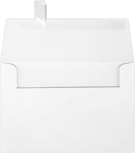 LUXPaper A4 Invitation Envelopes | Peel & Press | 4 1/4" x 6 1/4" | White Linen | 80lb. Text | 1,000 Qty by LUXPaper