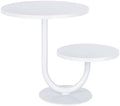 2 Tier Cake Stand, Metal Cupcake Stand Dessert Display Trays of 10/8 Inch, Tall Cake Stand for Wedding, Baby Shower, Home Decor, Throw Events and Parties (White) by NIANDAIJING